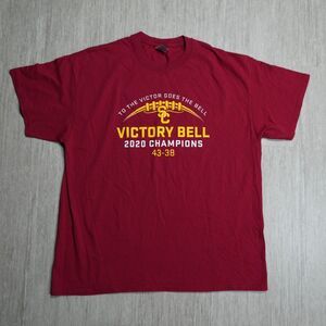 USC Trojans Victory Bell Football Champions 2020 Adult XL Short Sleeve Shirt Red